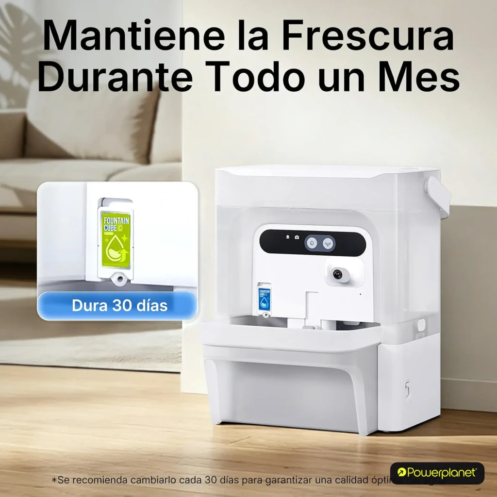 Filtro de repuesto PETKIT Fountain Cube C Pack 5 unidades: 5 cartuchos azules rectangulares con gota blanca y pestaña de encaje, caja azul con marca PETKIT - Ítem1