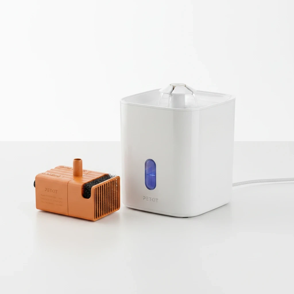 Pompe d’eau sans fil PETKIT orange, compacte, embout vertical, filtre mousse latéral et grille avant, compatible Eversweet SOLO SE 3 Pro UVC SOLO 2 Max Max 2 - Ítem1