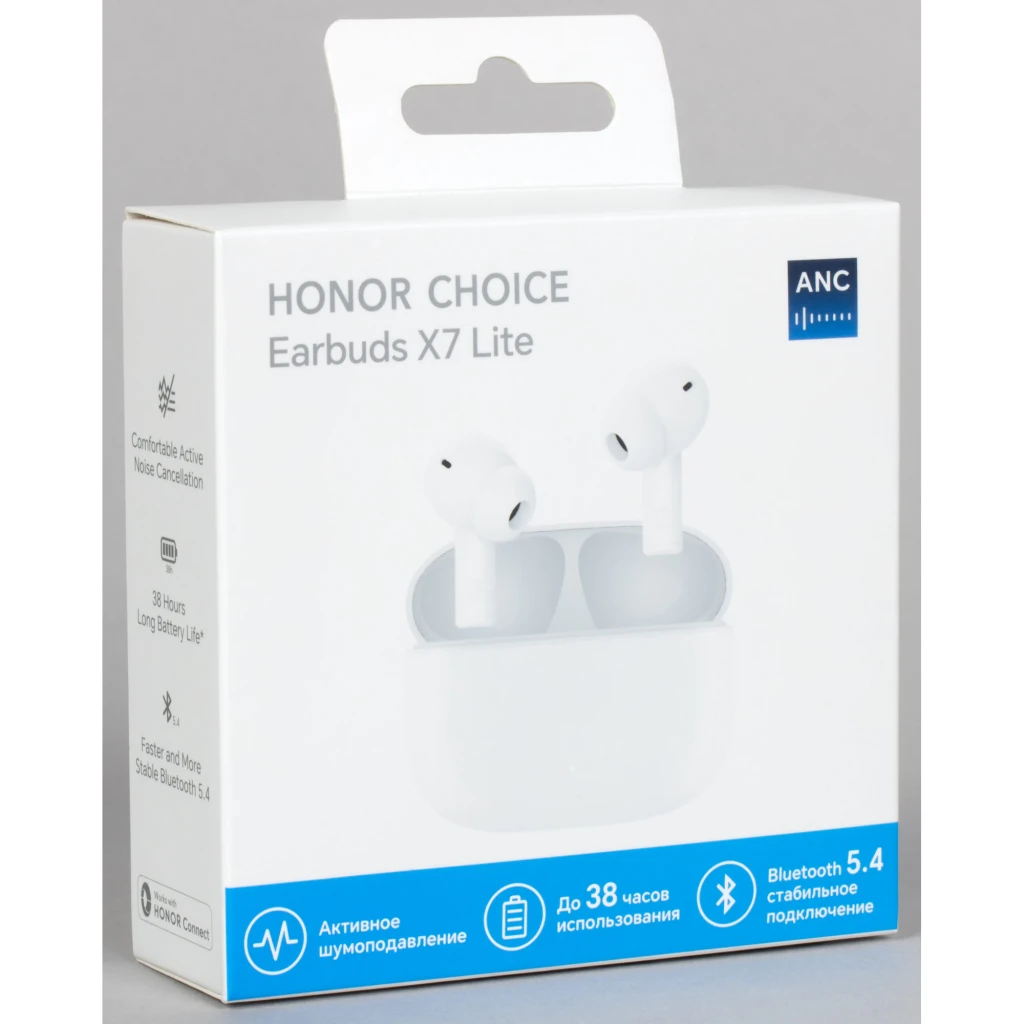 Auriculares HONOR Choice Earbuds X7 Lite brancos com estojo de carregamento, design intra-auricular TWS, hastes retas e ponteiras de silicone, até 38h de uso - Item3