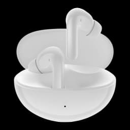Auriculares Honor Choice Earbuds S8 brancos com estojo oval, design in-ear compacto, hastes alongadas, LEDs discretos e acabamento fosco elegante