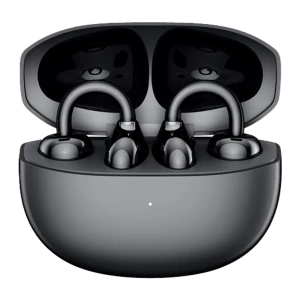 Auriculares Honor Choice Clip Open-Ear con cancelación activa de ruido, diseño de clip ergonómico, estuche de carga negro mate y LEDs indicadores