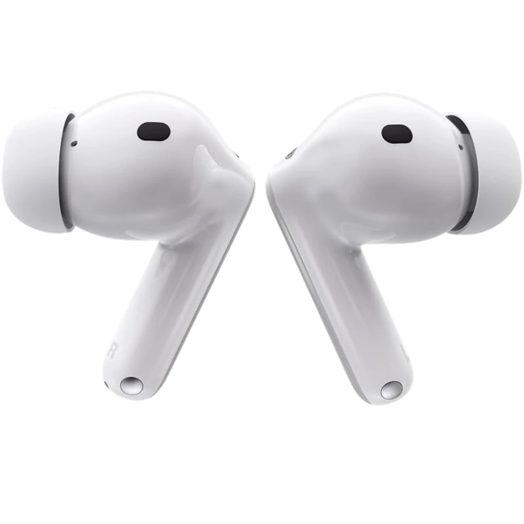 Boîtier blanc brillant avec logo Motorola abritant deux écouteurs intra-auriculaires compacts, embouts ovales et évents noirs, intérieur bleu pâle - Ítem2