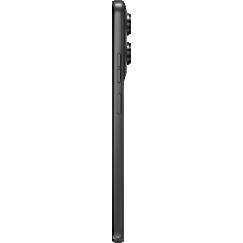 Smartphone gris con pantalla 6.67 pulgadas perforada, triple cámara trasera grande, acabado texturizado, bordes finos y puerto USB Tipo C - Ítem5