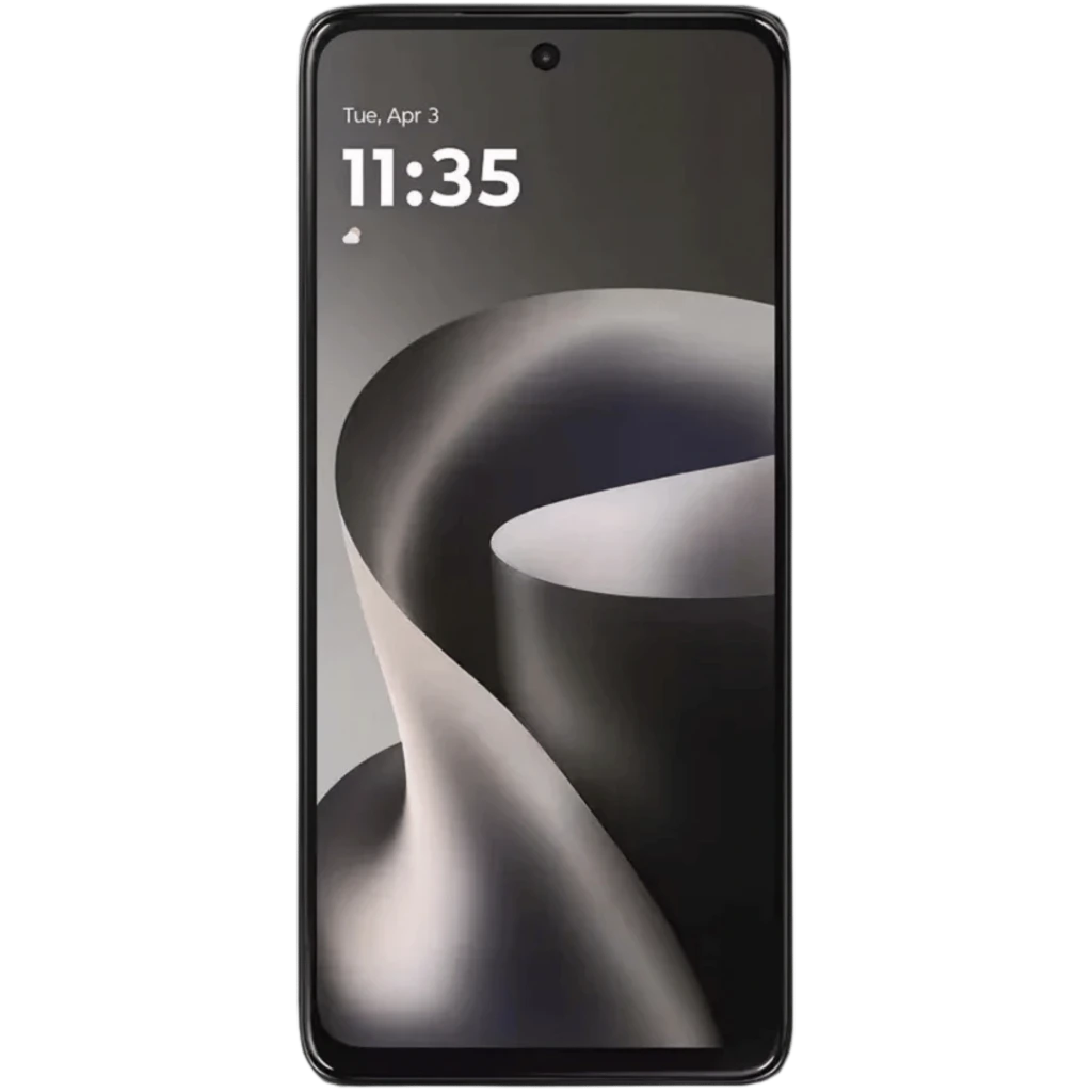 Smartphone gris con pantalla 6.67 pulgadas perforada, triple cámara trasera grande, acabado texturizado, bordes finos y puerto USB Tipo C - Ítem1