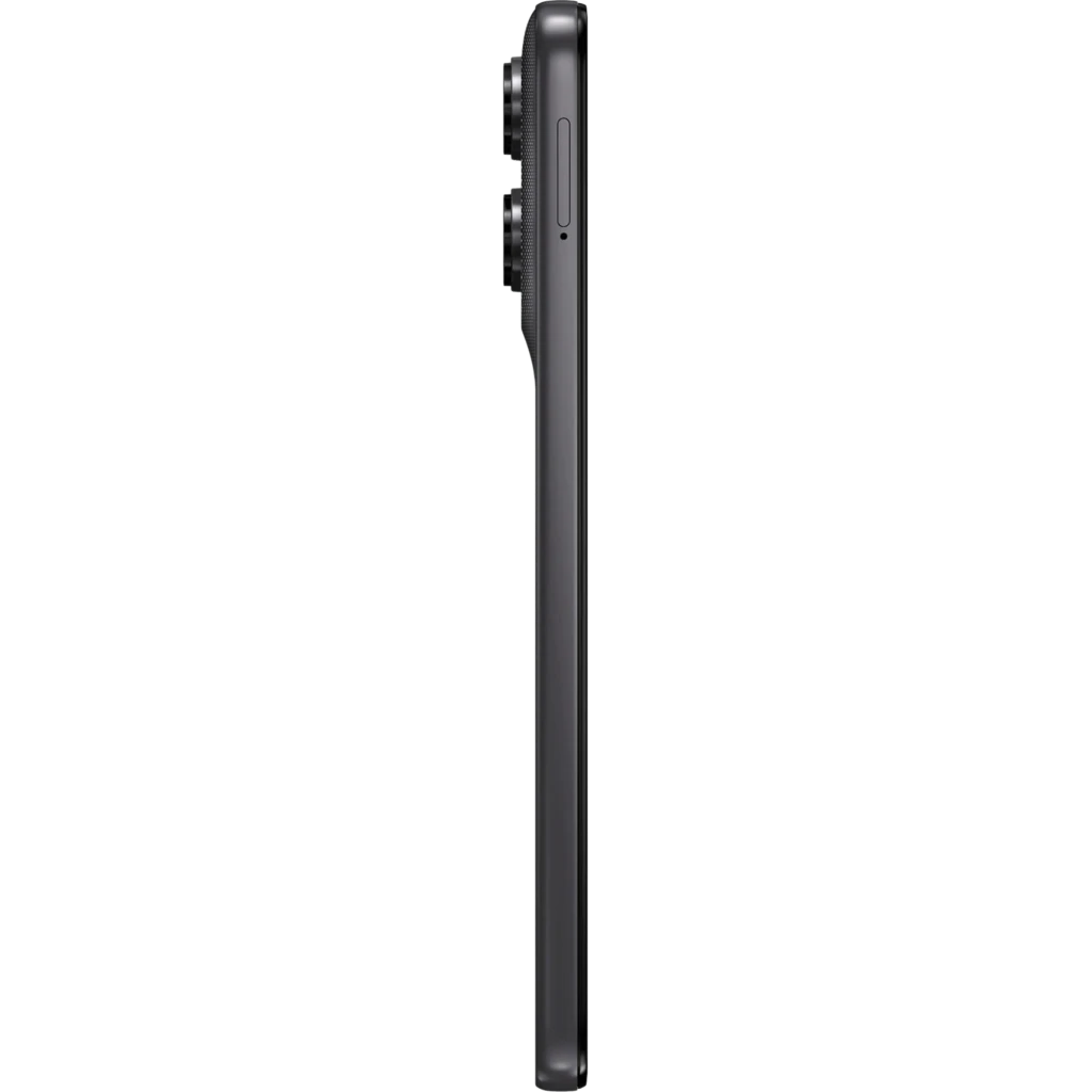 Smartphone gris con pantalla 6.67 pulgadas perforada, triple cámara trasera grande, acabado texturizado, bordes finos y puerto USB Tipo C - Ítem8