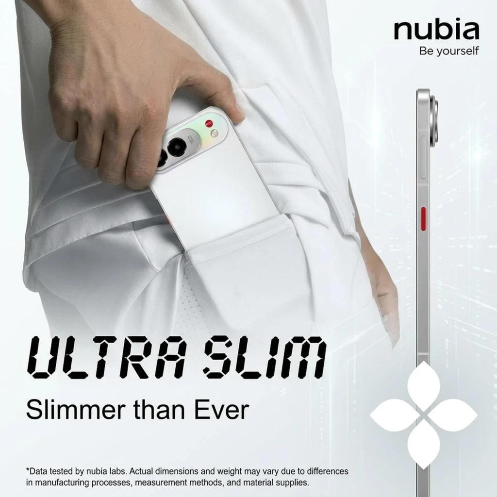 ZTE Nubia Air Pro 5G negro con pantalla AMOLED 6,78 punch hole 144 Hz, marcos finos, cámara trasera triple con módulo ovalado y logo nubia vertical - Ítem7