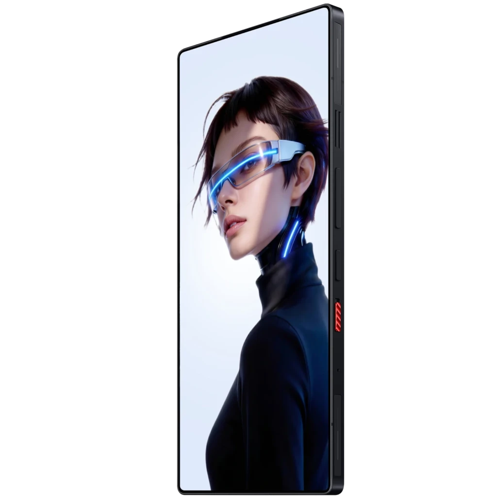 Nubia RedMagic 11S Pro 5G Nightfreeze com traseira preta futurista, anel LED azul, múltiplas câmeras grandes, logo dourado e tela quase sem bordas - Item2