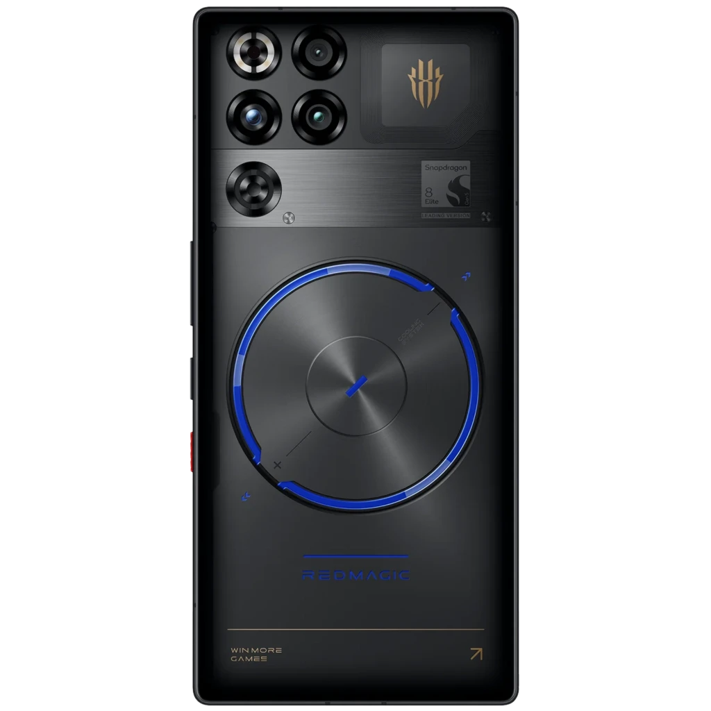 Nubia RedMagic 11S Pro 5G Nightfreeze com traseira preta futurista, anel LED azul, múltiplas câmeras grandes, logo dourado e tela quase sem bordas - Item3
