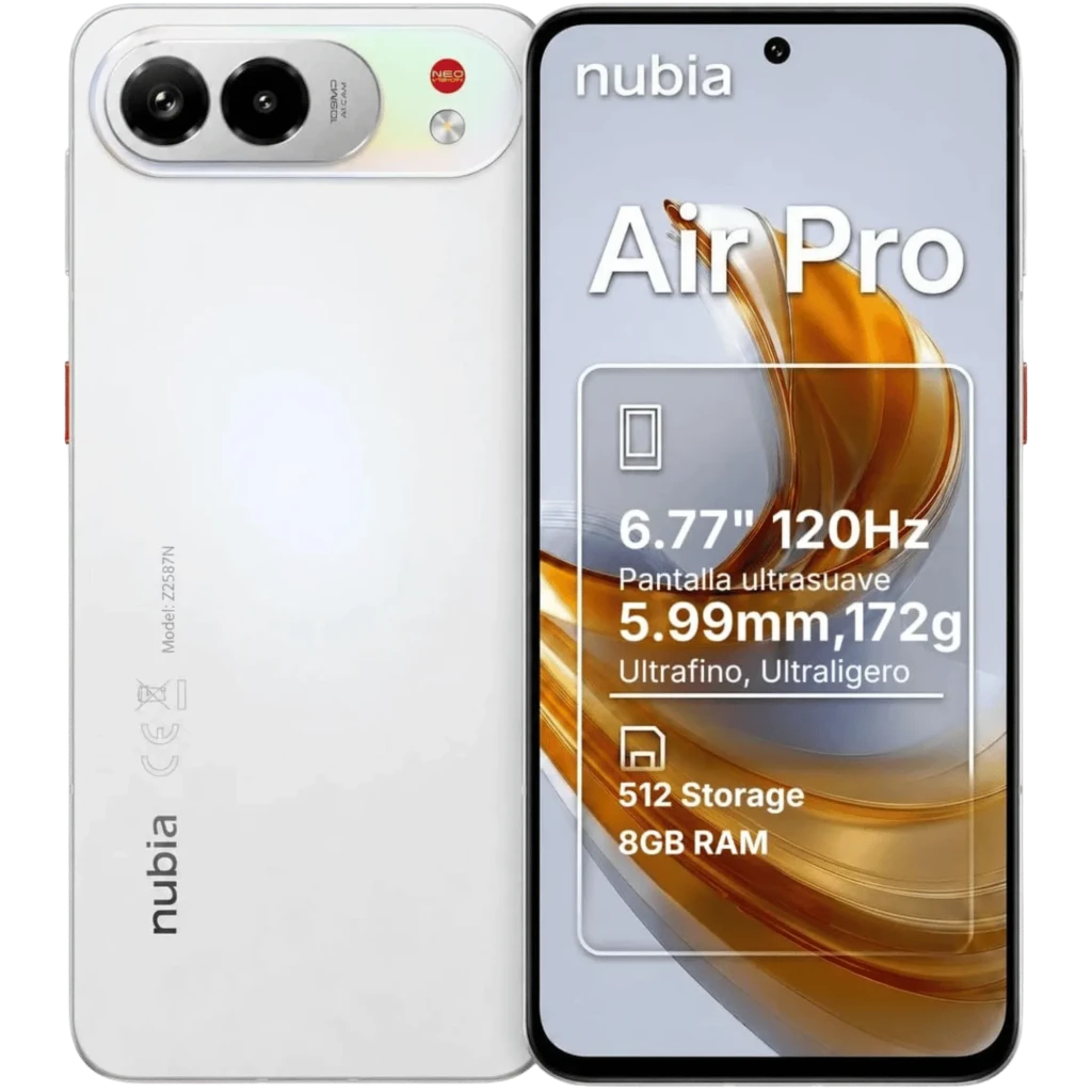 ZTE Nubia Air Pro 5G 512 GB Blanco 8 GB MediaTek Dimensity 7100