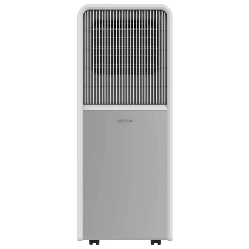 Cecotec ForceClima 9450 Style Heating portátil branco, design retangular com grelha frontal colorida, saída de ar superior, alça lateral e rodas discretas - Item2