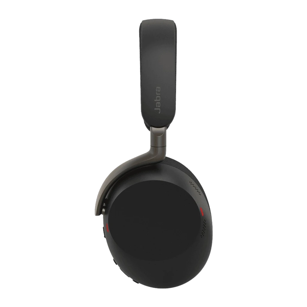 Jabra Evolve3 85 preto: vista frontal com fita e almofadas - Item2