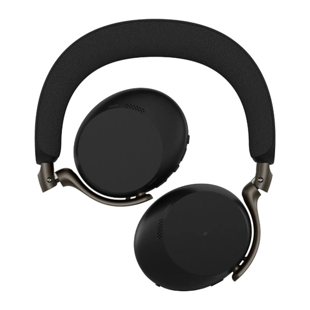 Jabra Evolve3 85 preto: vista frontal com fita e almofadas - Item5