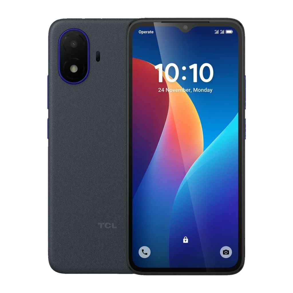 TCL K70 SE 4G 64 GB Preto Índigo com tela notch em V, traseira fosca texturizada, câmera dupla com aro azul, 4 GB RAM e bateria 3000 mAh - Item