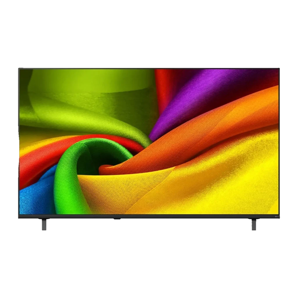LG NanoCell 55NU850B6LA preto 55 polegadas 4K UHD AI tela fina bordas estreitas cores vivas alto contraste selo 2026 escrito no painel frontal - Item3
