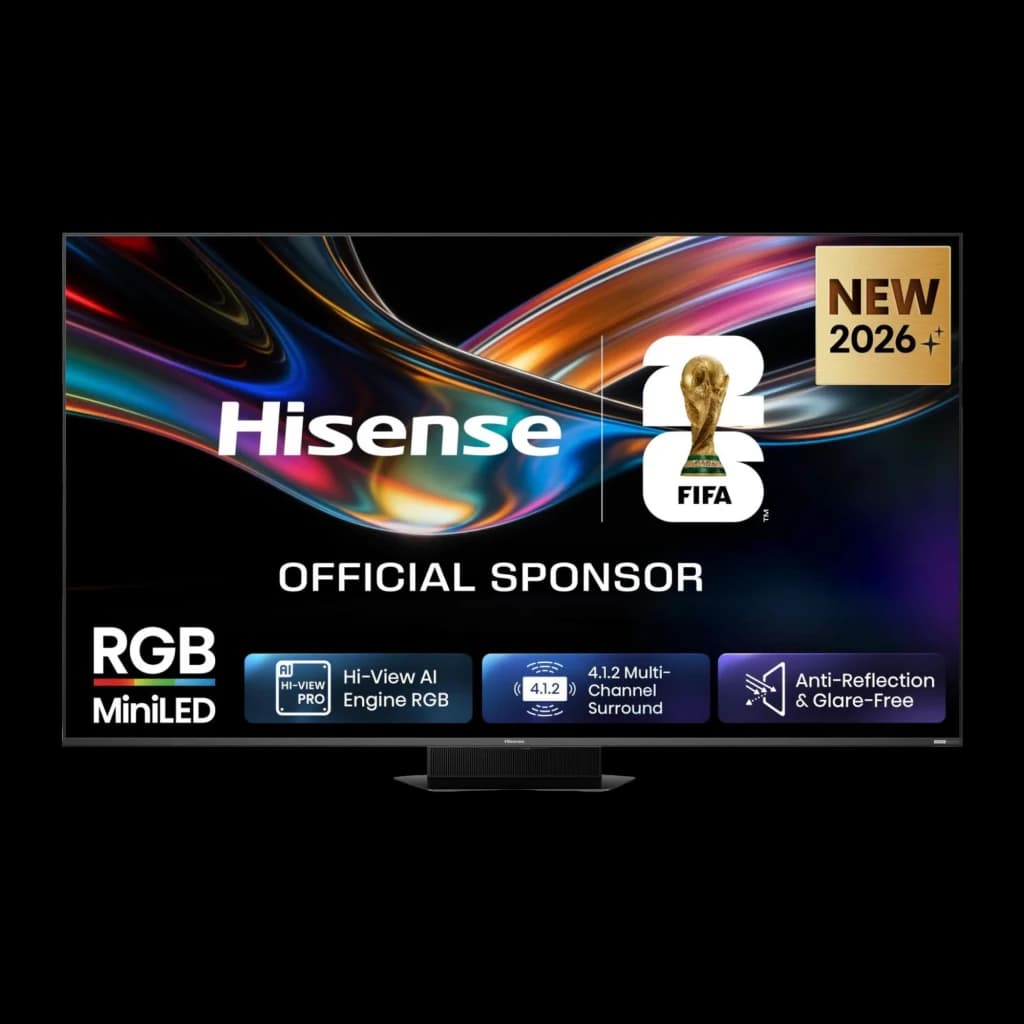 Televisor Hisense 65UR9S 65 pulgadas con pantalla 4K Mini LED, frecuencia 180Hz, panel antirreflejos, audio 4.1.2 y sistema VIDAA U9.5