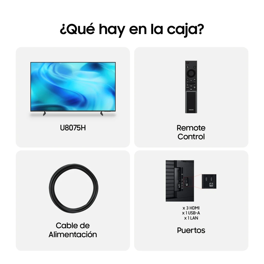 Televisor Samsung TU43U8075HU 43 pulgadas con pantalla LED Crystal UHD 4K, biseles delgados, peanas dobles y panel con información de funciones AI y apps - Ítem10