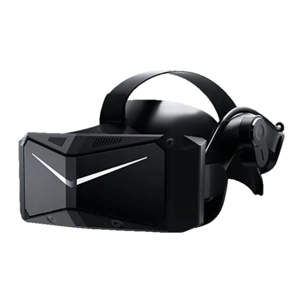 Pimax Crystal Light com drivers pretos, visor angular cinza, headstrap acolchoado e dois controladores ergonômicos; resolução 2880 x 2880 por olho - Item7