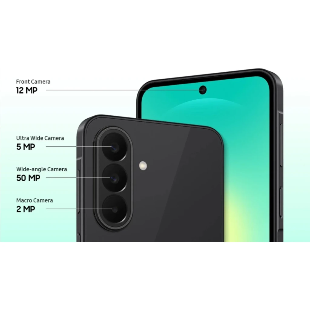 Samsung Galaxy A27 5G preto com tela 6,7 Super AMOLED 120Hz, bordas finas, câmera traseira tripla vertical e furo central para câmera frontal, 128GB e 6GB RAM - Item5