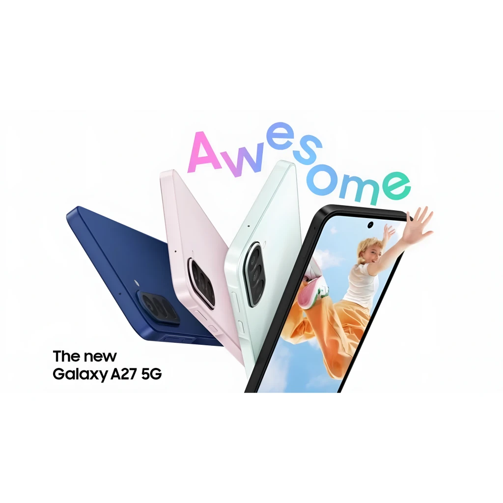 Samsung Galaxy A27 5G preto com tela 6,7 Super AMOLED 120Hz, bordas finas, câmera traseira tripla vertical e furo central para câmera frontal, 128GB e 6GB RAM - Item4