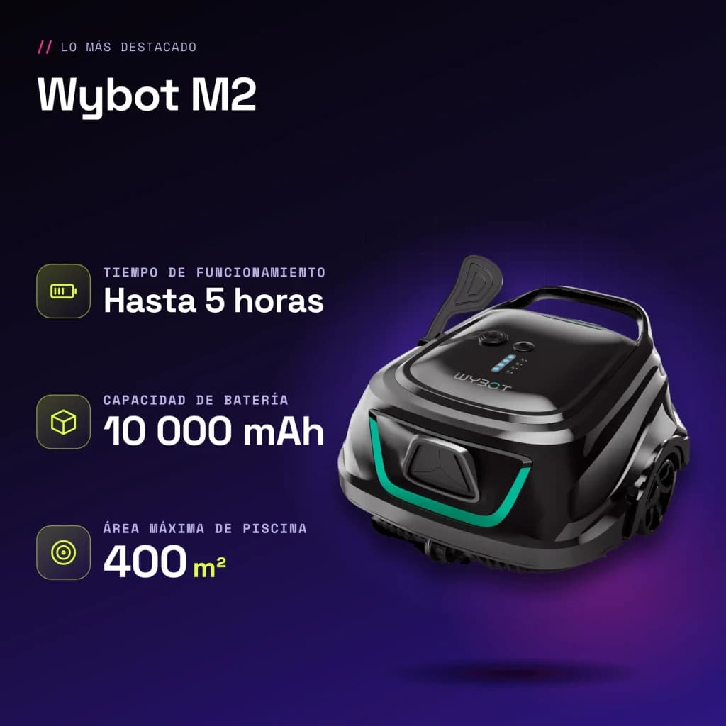 WYBOT Robot limpiafondos inalámbrico M2 - características