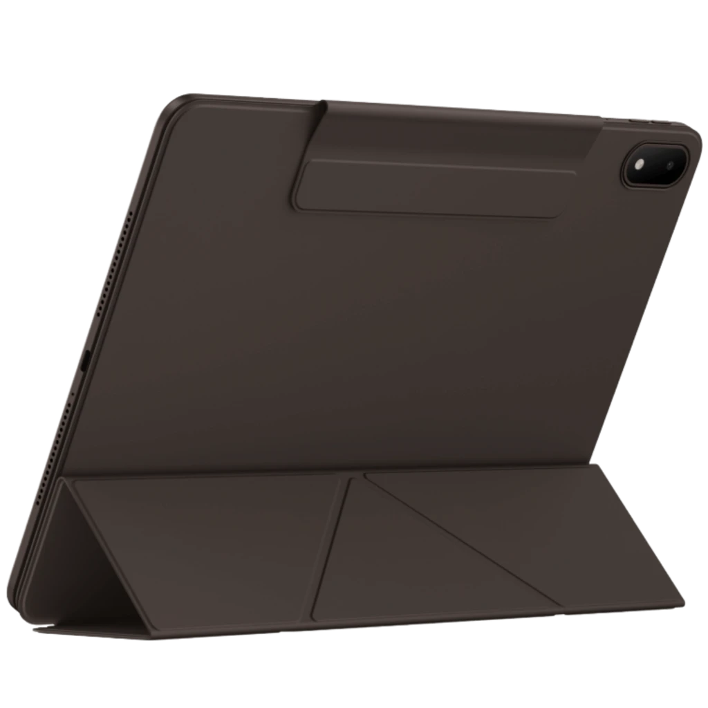 Capa Oneplus Pad 4 Folio Case com Suporte Preto com dobras geométricas, suporte integrado e aba lateral para caneta, proteção elegante e minimalista - Item1