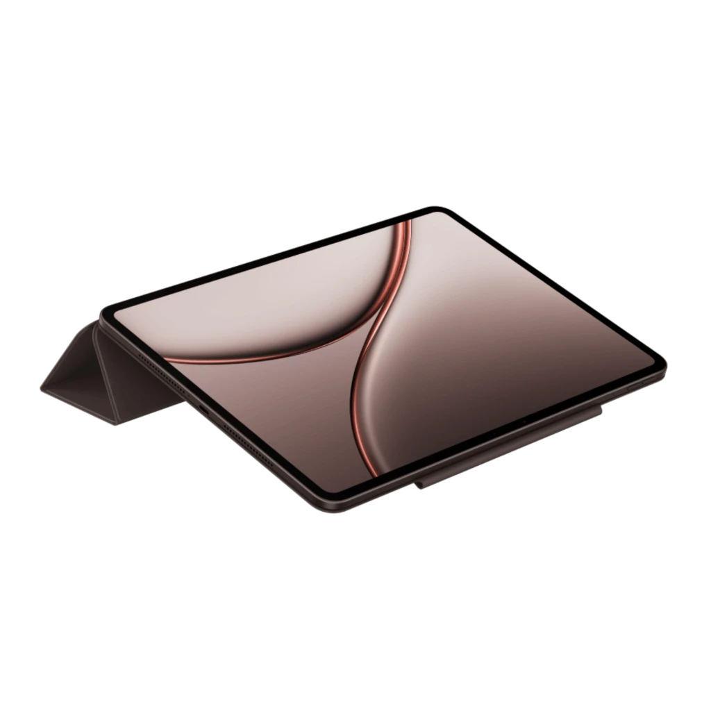Capa Oneplus Pad 4 Folio Case com Suporte Preto com dobras geométricas, suporte integrado e aba lateral para caneta, proteção elegante e minimalista - Item4