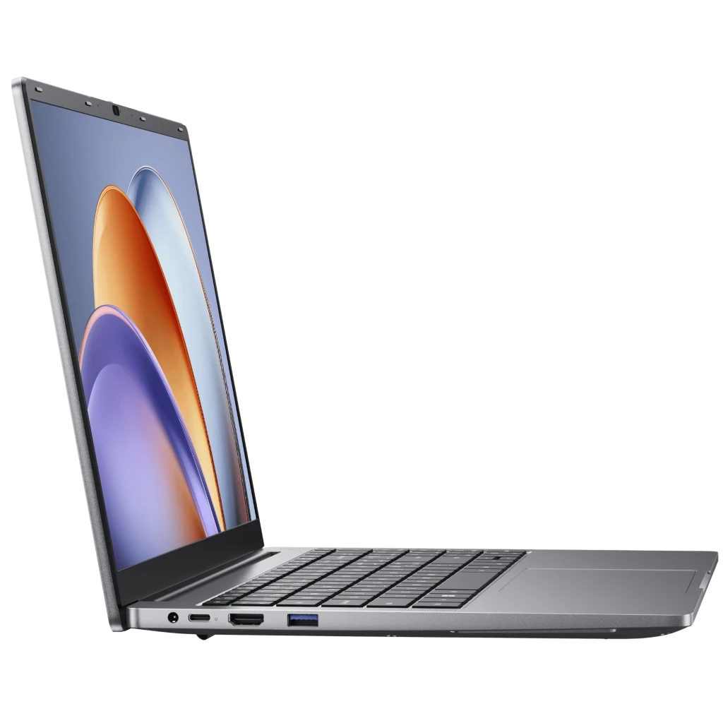 Ordinateur portable fin en aluminium gris, écran 15,6 pouces bordures fines, clavier noir pleine taille, grand pavé tactile, design élégant et moderne - Ítem3