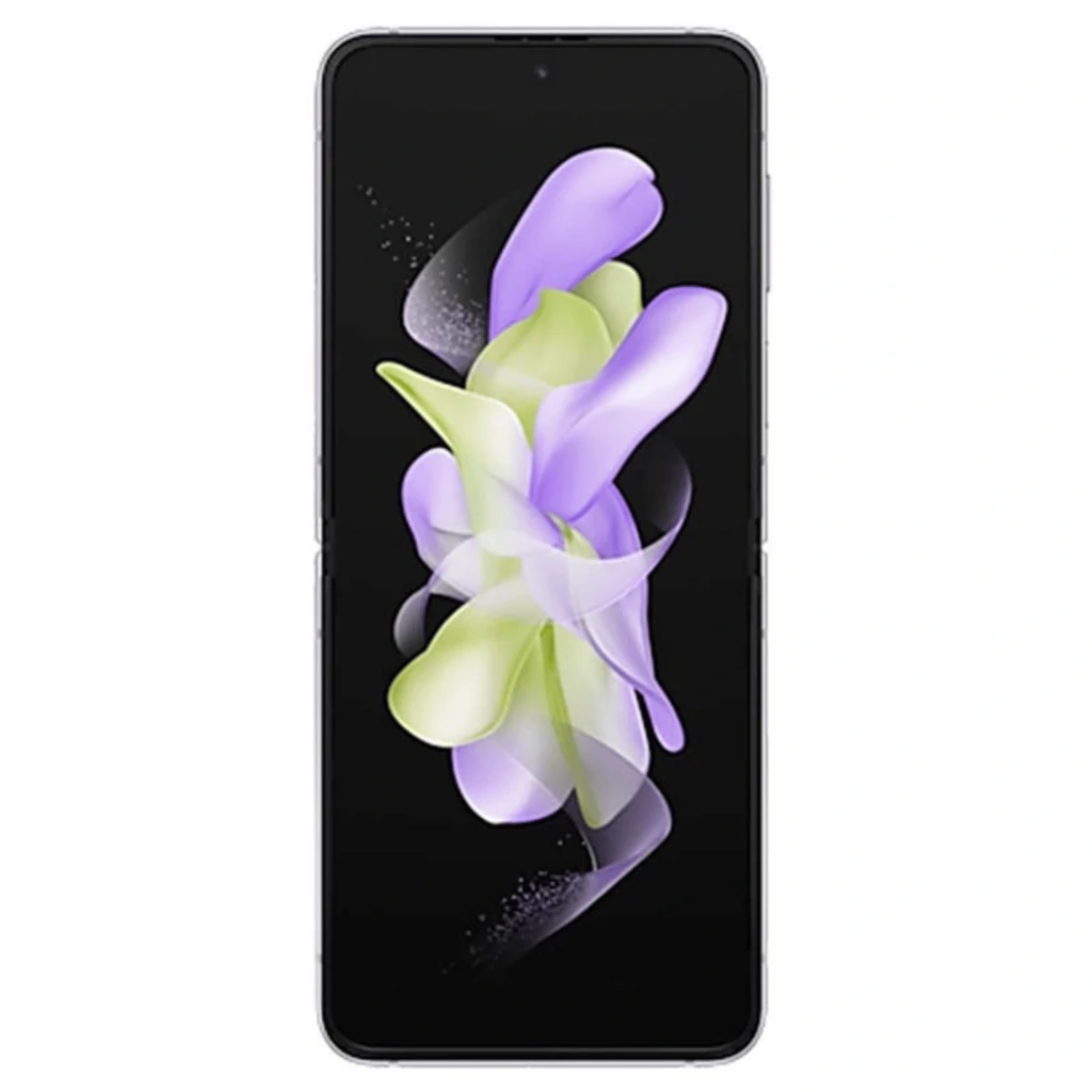 Samsung Galaxy Z Flip4 5G violeta recondicionado, bom estado. Tela dobrável AMOLED, câmeras duplas traseiras, bordas metálicas, dobradiça central visível. - Item3