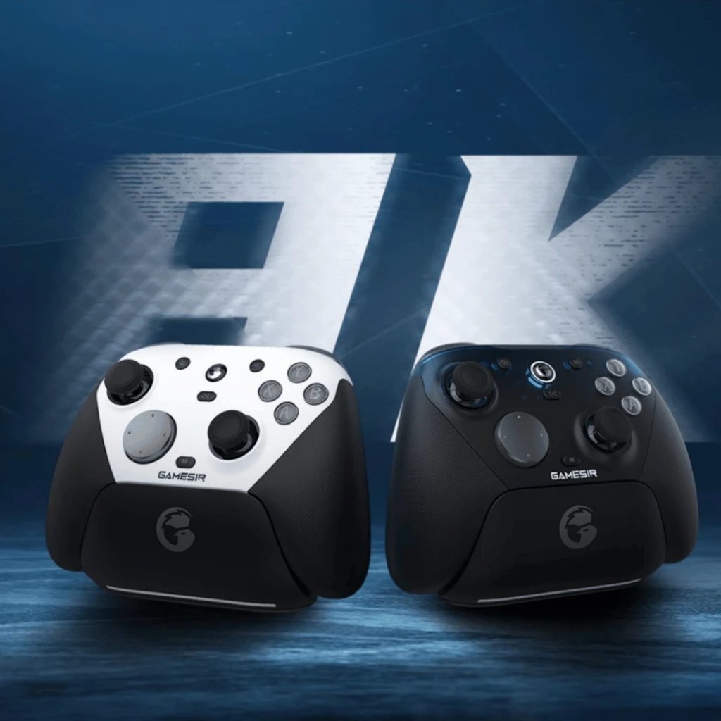 Comando GameSir G7 Pro 8K Uranus sem fios 2,4 GHz e Bluetooth, dois frontais intercambiáveis branco e preto, layout ABXY, analógicos, D-pad e gatilhos - Item3