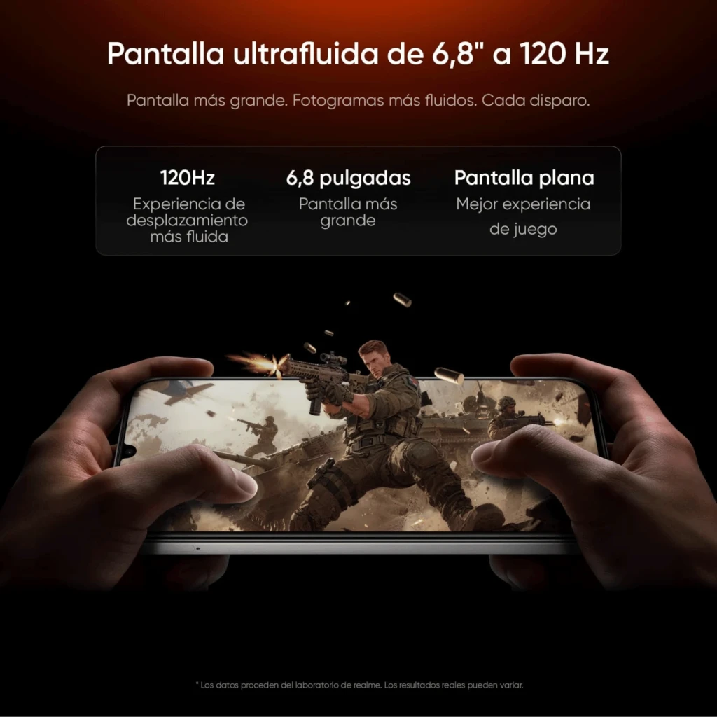 Realme P4X Phantom Navy 128GB, tela 6,8 pol com recorte em gota, moldura fina, câmera dupla traseira com aro metálico e gradiente azul; design IP64 elegante - Item1