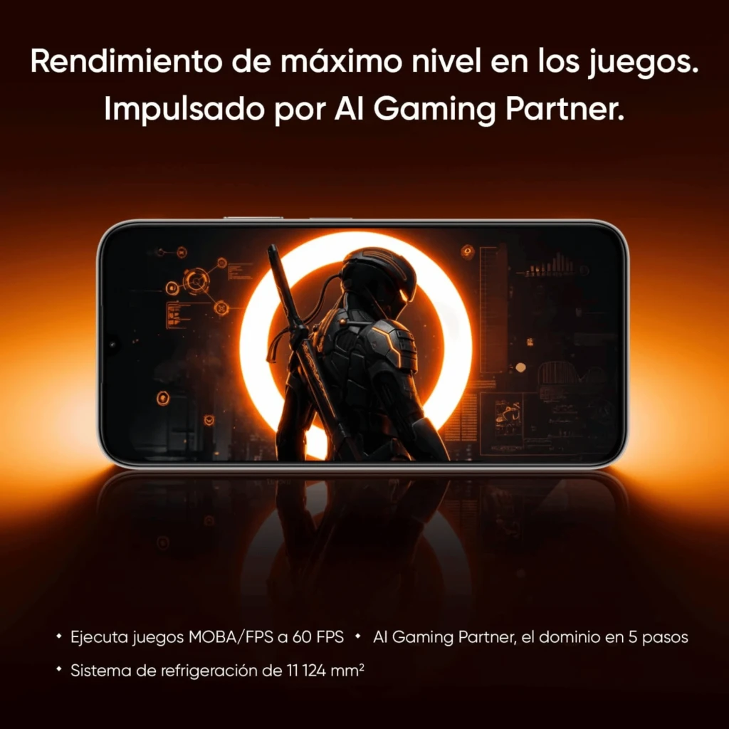 Realme P4X Phantom Navy 128GB, tela 6,8 pol com recorte em gota, moldura fina, câmera dupla traseira com aro metálico e gradiente azul; design IP64 elegante - Item2