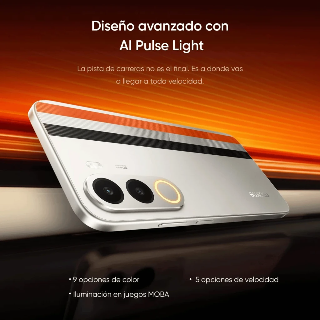 Realme P4X Phantom Navy 128GB, tela 6,8 pol com recorte em gota, moldura fina, câmera dupla traseira com aro metálico e gradiente azul; design IP64 elegante - Item5