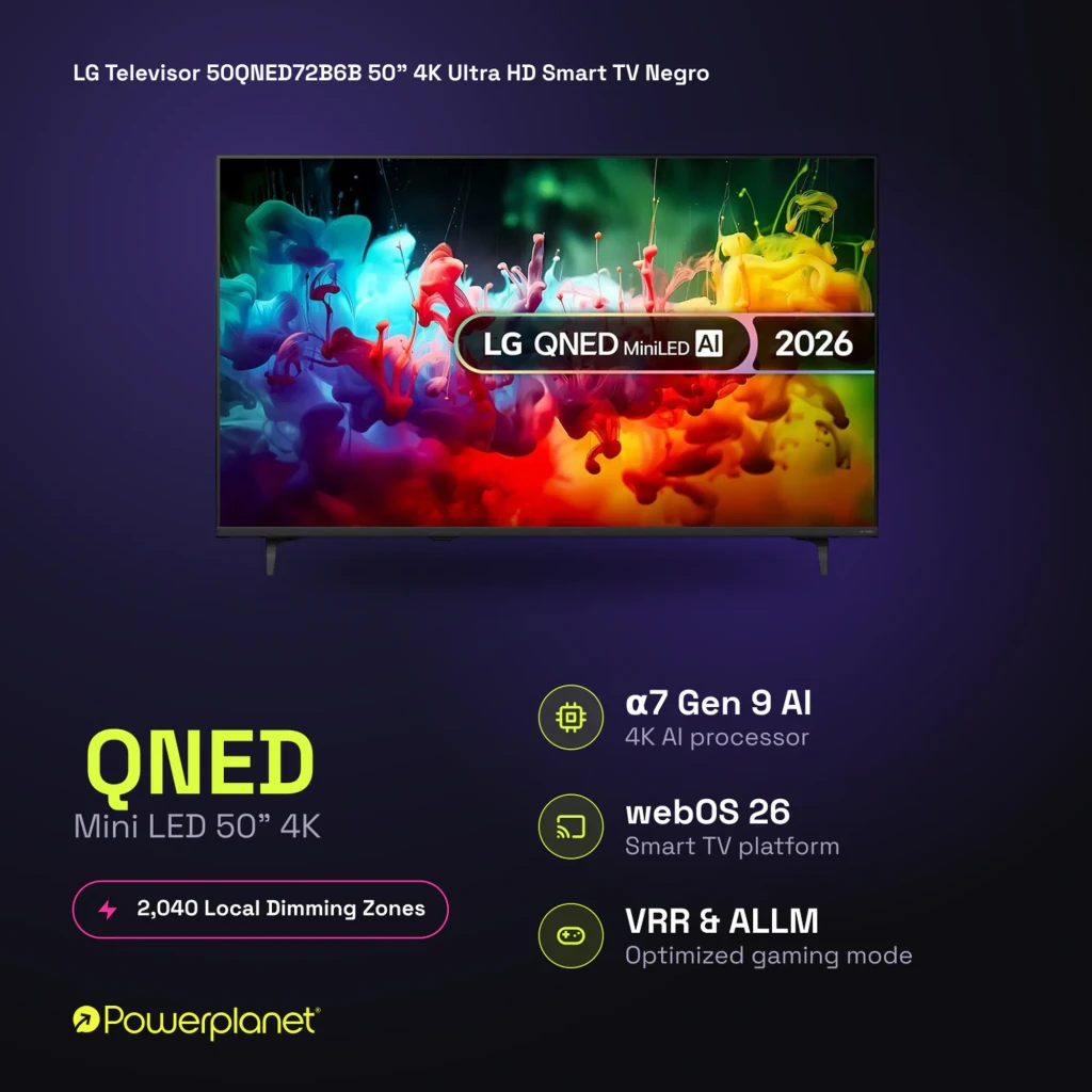 LG QNED 50QNED72B6B 50 pulgadas con pantalla Mini LED 4K, colores vibrantes, alto contraste y webOS; procesador α7 Gen 9 AI para imagen fluida - Ítem4