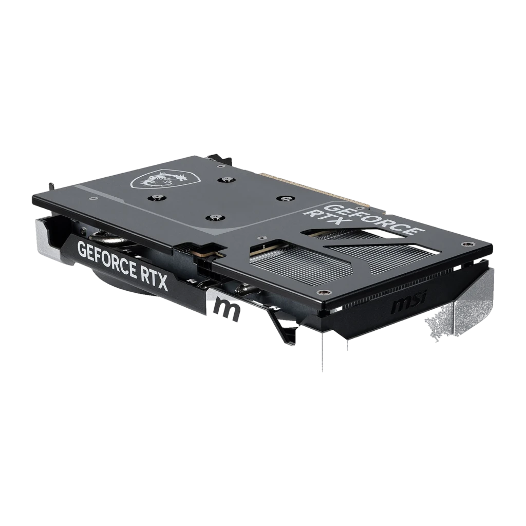 MSI GeForce RTX 5060 Ti Ventus 2X OC Plus 16GB Negro Gris, vista frontal y lateral: caja con tarjeta gráfica y doble - Ítem2