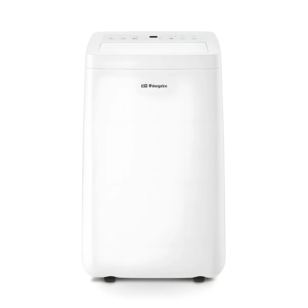 Ar condicionado portátil Orbegozo ADRW 12000 branco com painel superior táctil, rodas discretas e pegas laterais; design compacto e minimalista - Item1