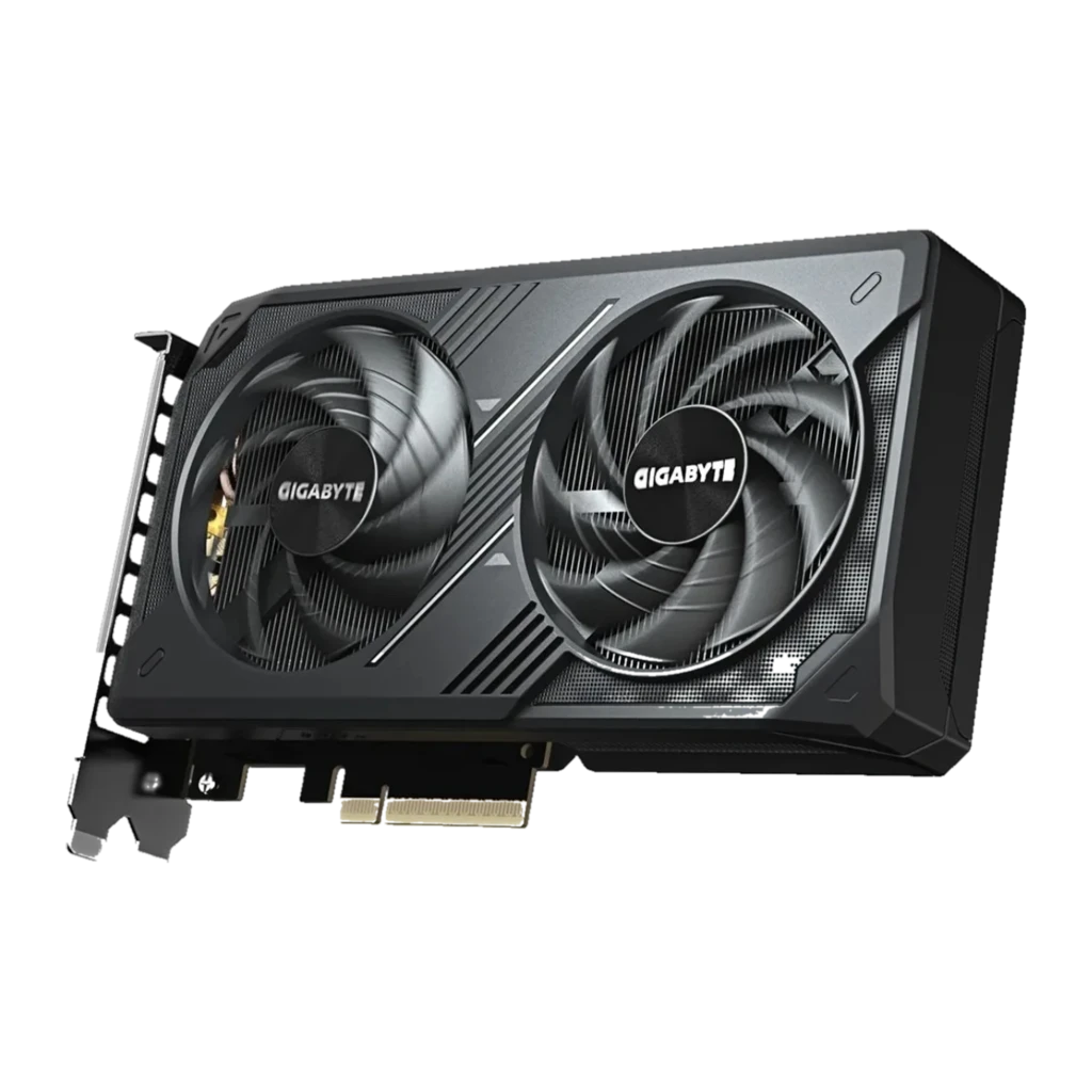 Gigabyte GeForce RTX 5060 WINDFORCE OC 8GB Preto, vista frontal: placa gráfica com ventilador duplo e caixa - Item4