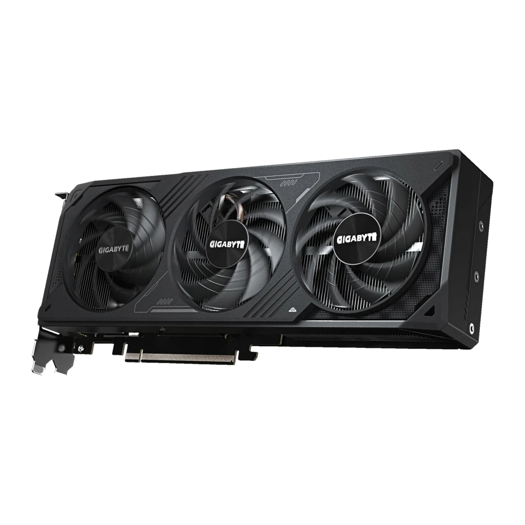 Gigabyte GeForce RTX 5070 WINDFORCE OC 12GB Preto, vista lateral: placa gráfica com ventilador duplo e caixa - Item3