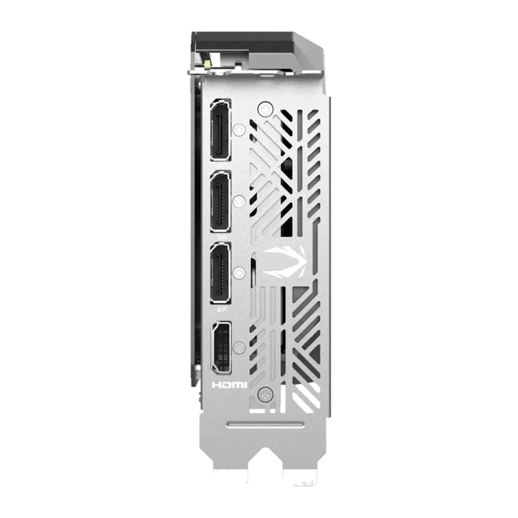 ZOTAC RTX 5070 Twin Edge 12GB, vista lateral com caixa: placa gráfica preta com duplo ventilador e módulo de memória prateado - Item3