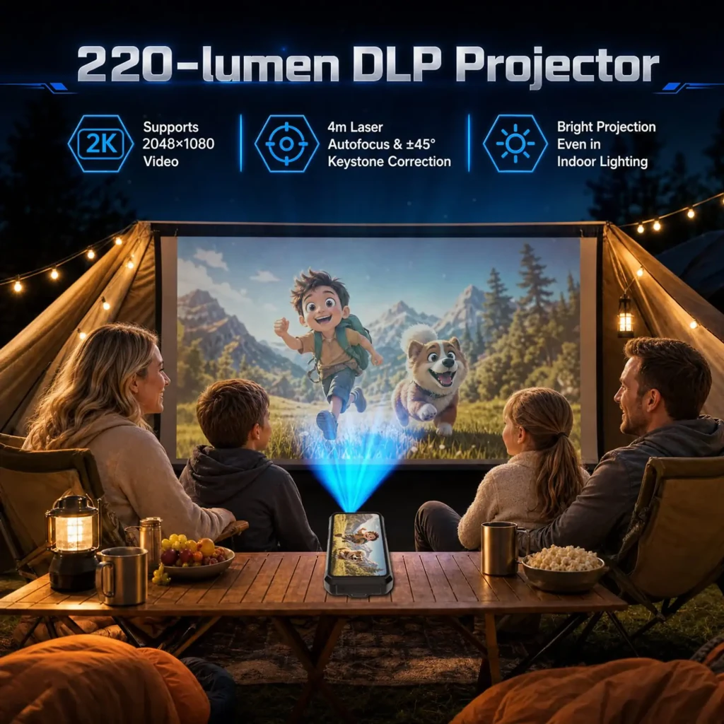 Unihertz 8849 Tank 5 robusto con chasis reforzado, triple cámara trasera, linterna LED grande, botones laterales rojos, pantalla 2K y rejillas del proyector - Ítem5