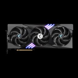 MSI GeForce RTX 5070 Ti Gaming Trio OC 16GB negro, vista lateral: perfil con conectores y LED RGB