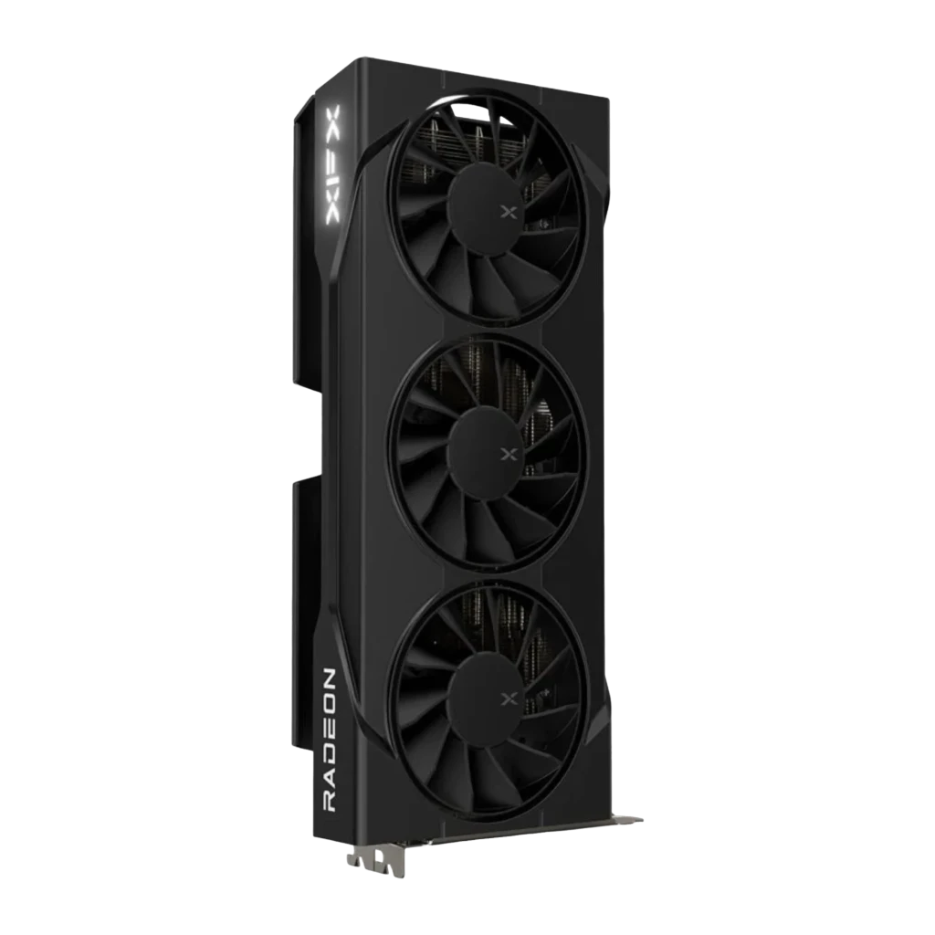 XFX SWIFT RX 9060 XT OC Triple Fan 16GB preto, caixa e produto: embalagem com placa gráfica - Item2