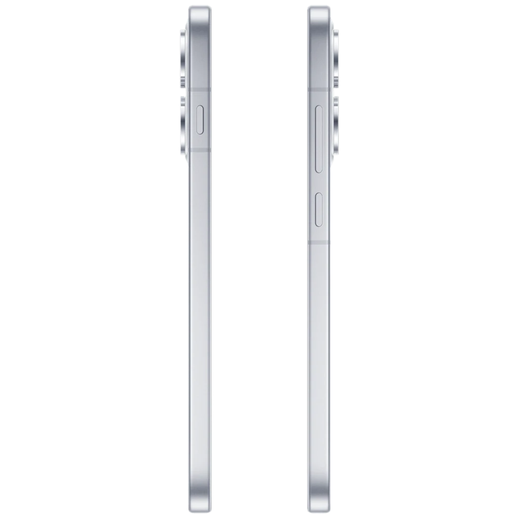 OPPO Reno16 5G branco com tela ampla perfurada, traseira perolada com anel gráfico, módulo triplo de câmeras saliente e carregador incluso - Item3