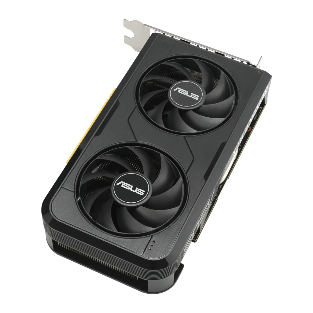 ASUS Dual GeForce RTX 5050 OC 8GB Preto, produto e caixa: placa com dois ventoinhas e embalagem oficial - Item4