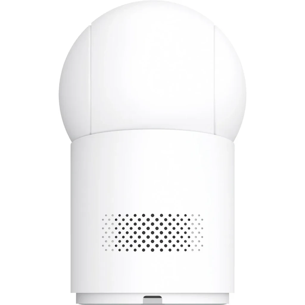 Câmara de Vigilância Xiaomi Smart Camera C701 Pro WiFi 6 4K com corpo branco, lente dupla com aros dourados, visão noturna e design esférico minimalista - Item4