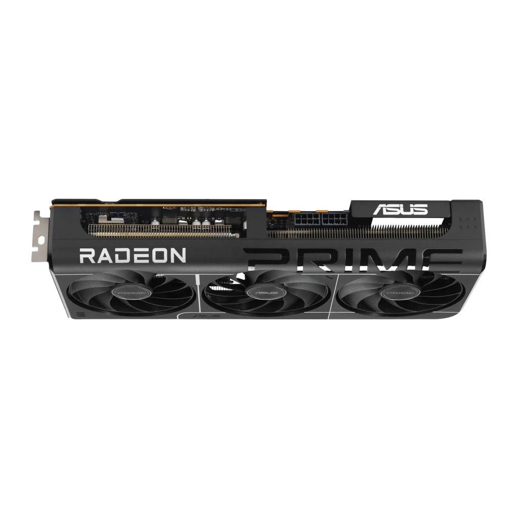 ASUS Prime RX 9070 16GB Preto, produto e caixa: placa gráfica triplo ventilador com embalagem AMD Radeon OC - Item5