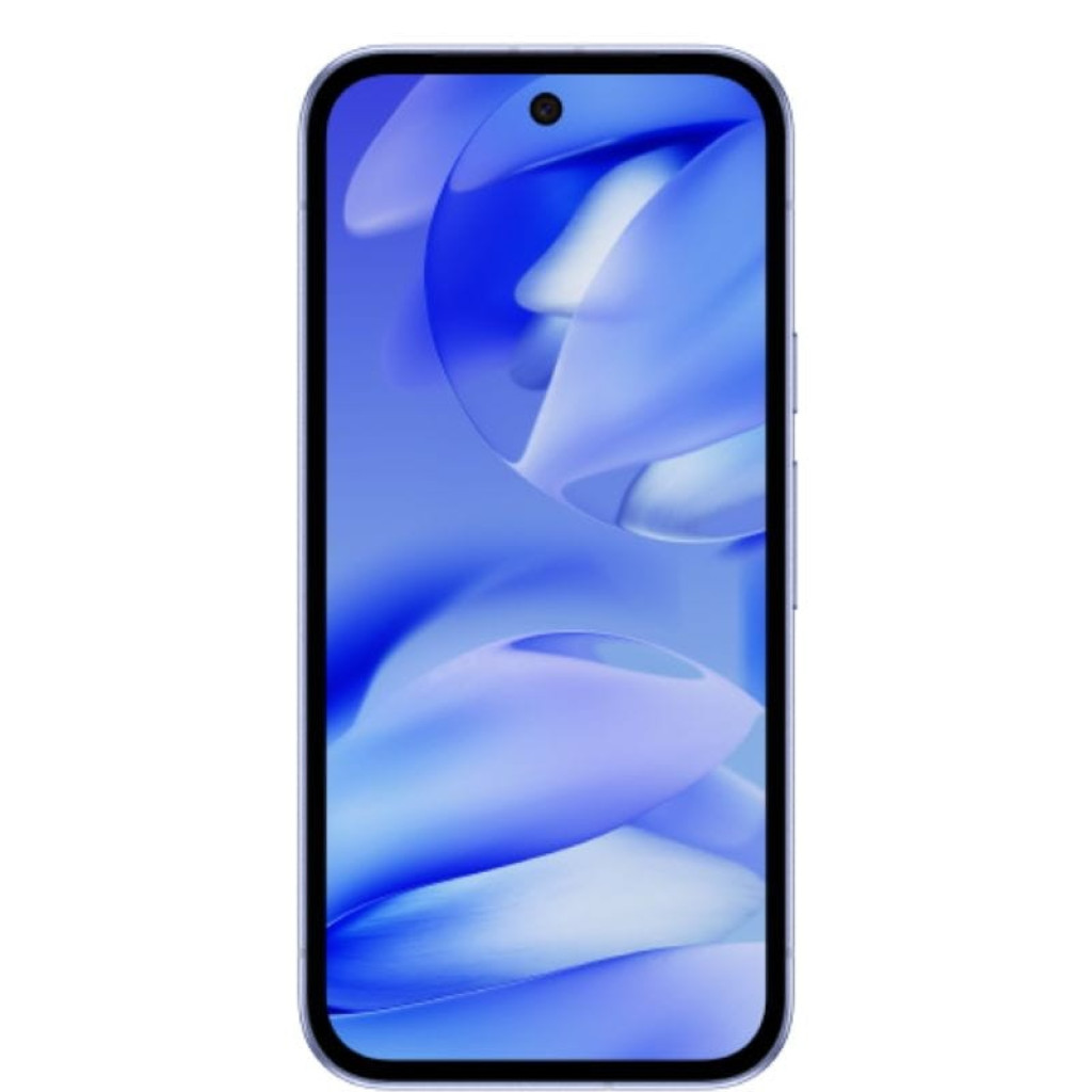 Google Pixel 9a 5G porcelana renovado excelente, pantalla con biseles finos y cámara frontal perforada, doble cámara trasera horizontal con flash, logo G - Ítem1