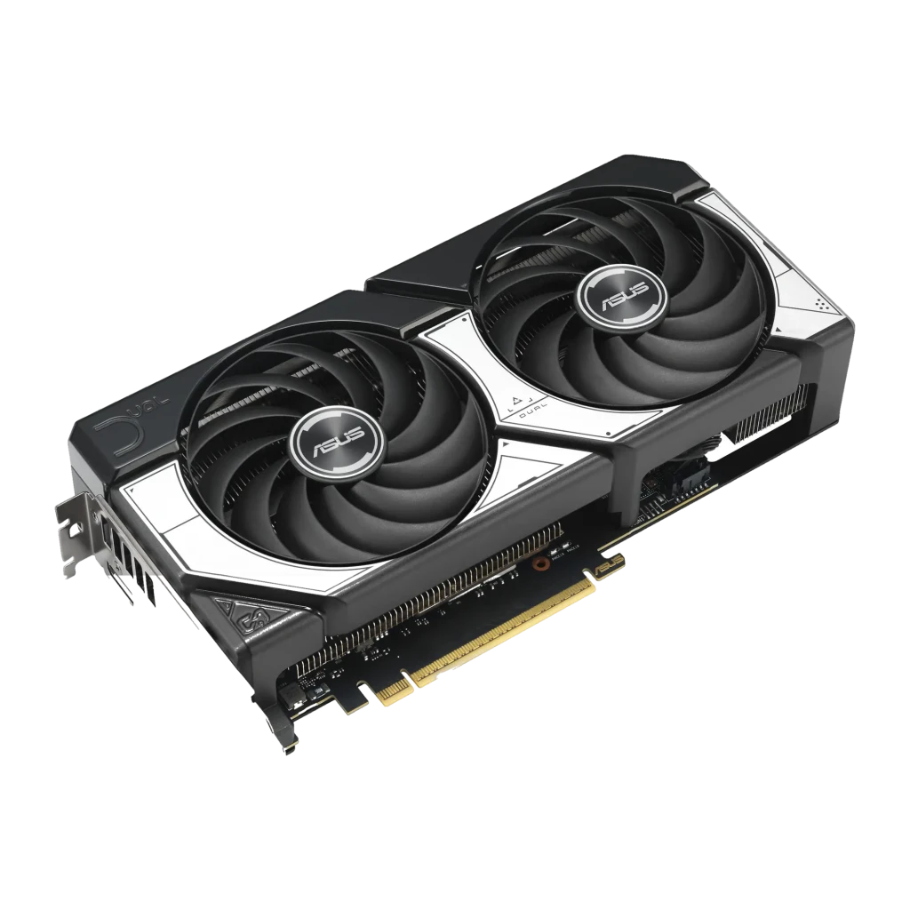 ASUS Dual RTX 5070 OC 12GB, vista com caixa: placa gráfica com dois ventoinhas e embalagem oficial - Item1