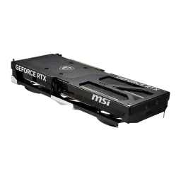 MSI GeForce RTX 5070 Ti Ventus 3X OC 16GB aluminio negro, vista lateral: diseño aerodinámico con triple ventilador