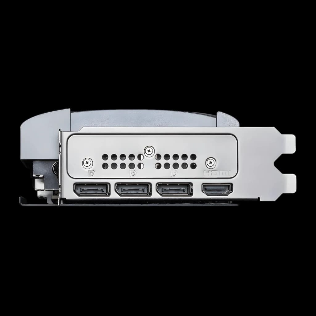 MSI GeForce RTX 5070 Ventus 2X OC 12GB negro, panel de salida: 3 puertos DisplayPort y 1 HDMI en bracket metálico