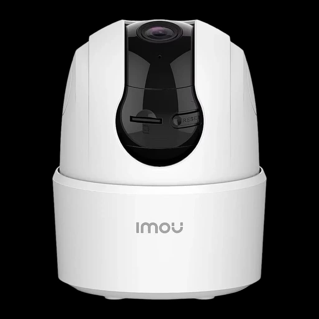 Imou Ranger 2C 3MP 256GB blanc, vue de face: objectif, module caméra noir et logo Imou sur la base